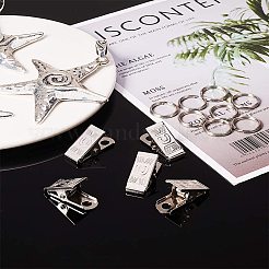 テーブルクロスペンダント  鉄のクリップ付き  鉄の丸カンとチベットスタイルの合金の大きなペンダント  ヒトデ  ミックスカラー  76x66.5x4mm  穴：5.5mm&nbsp;PH-DIY-G005-39