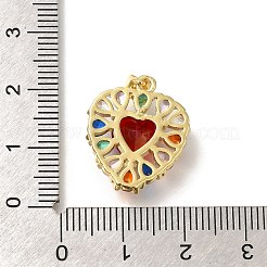 Gestell aus Messing mit Zirkonia-Anhängern&nbsp;KK-Z086-15G-07
