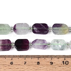 Природных красочные флюорита бисер нитей&nbsp;G-C098-A35-01