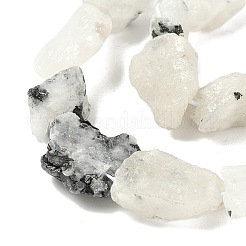 Необработанные грубые натуральные радужные бусины из лунного камня нити G-M453-D03