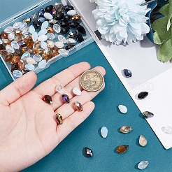 3 пакетик 3-х цветных прозрачных стеклянных бусин сегментированные разноцветные бусины&nbsp;GLAA-PH0003-36B