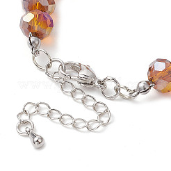 Braccialetti con perline di vetro rondelle sfaccettate di colore ab&nbsp;BJEW-JB10568