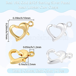 20 шт. 2-х цветные латунные карабины-клешни&nbsp;KK-BBC0022-44