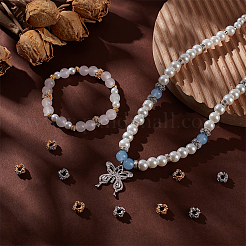 16шт 2 цвета латунные дистанционные бусины&nbsp;KK-BBC0018-92