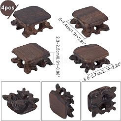 Base rettangolare in legno di sandalo per esposizione di pietre preziose&nbsp;ODIS-WH0020-81B