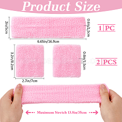 Рукава на локтях и повязка на голову из полиэстера&nbsp;AJEW-WH20010-49B