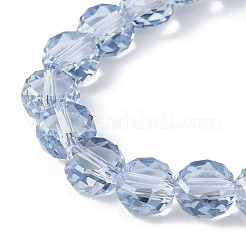 Стеклянные бусины с гальваническим покрытием  EGLA-L045-G-PL03