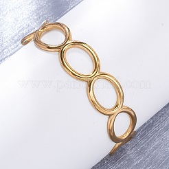 Браслеты-манжеты из нержавеющей стали 304 для женщин&nbsp;LS-BJEW-D306-02G