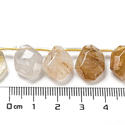 Natürlicher gelber hämatoider Quarz/goldene Heilerquarz-Perlenstränge&nbsp;G-Z040-A05-01
