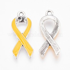 Антикварная посеребренные эмали сплава подвески&nbsp;ENAM-WH0003-A02