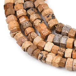 Естественного изображения яшмы бисер нитей&nbsp;G-G345-C25-2x4mm