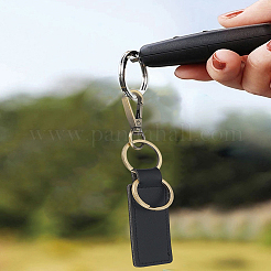 1шт прямоугольный брелок из искусственной кожи&nbsp;KEYC-LP0001-44B