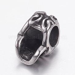 Европейские бусины из нержавеющей стали 304 STAS-P173-096AS