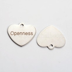 Не тускнеющие подвески в форме сердца из нержавеющей стали 201&nbsp;LS-STAS-L165-C11