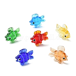 6pcs 6 Farben handgemachte Bunte Malerei-Perlen&nbsp;LAMP-CJ0002-97
