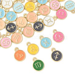 48 шт. 12-цветные подвески из сплава и эмали ENAM-FS0003-98