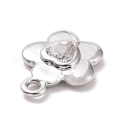 Кулоны из экологически чистой латуни с прозрачным кубическим цирконием&nbsp;KK-D079-03P