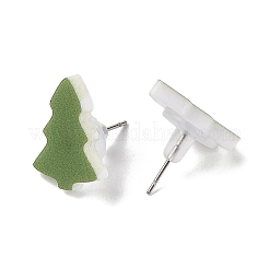 Акриловые серьги-гвоздики на рождественскую тематику для женщин EJEW-U016-07P