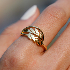 Модное серебряное листовое кольцо s925 для женщин BI1631-4