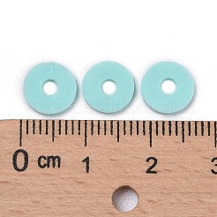 手作り樹脂粘土ビーズ  ディスク/フラットラウンド  ヒシビーズ  アクアマリン  8x0.5~1mm  穴：2mm  約13000個/1000g&nbsp;CLAY-R067-8.0mm-B20