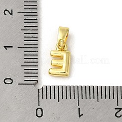 ラックメッキ真鍮チャーム  ゴールドカラー  長持ちメッキ  カドミウムフリー＆鉛フリー  文字e  9.5x6x2mm  穴：5x2.5mm&nbsp;KK-C053-04G-E