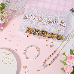 DIY-Sets zur Herstellung von Ohrringen aus runden CCB- und ABS-Kunststoffperlen&nbsp;DIY-SP0002-89