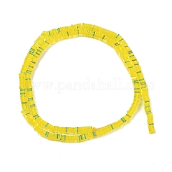 電気メッキガラスビーズセット  ヒシビーズ  正方形  きいろ  3x3x1mm  穴：0.9mm  約210個/連  14.96~16.54''（38~42センチメートル）&nbsp;GLAA-B023-01A-13