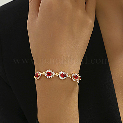 Bracciale a catena a maglie a goccia con zirconi cubici&nbsp;JY9685-1