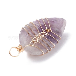 Подвески из натурального аметиста &nbsp;PALLOY-JF01291-01