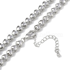 Латунные цепочки в форме сердца с покрытием для женщин NJEW-K382-14B-P