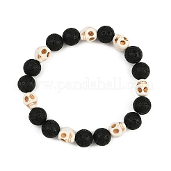 2шт. браслеты из натуральной лавы и синтетической бирюзы для мужчин и женщин&nbsp;BJEW-JB12131