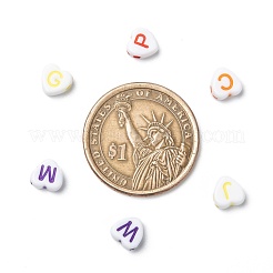 Непрозрачные акриловые бусины сердца&nbsp;SACR-Q100-M031