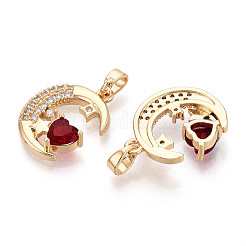 Латунные микро проложить кубического циркония подвески KK-CJC0015-19G-04