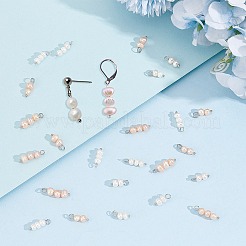 4 комплект подвесок из натурального культивированного пресноводного жемчуга 2 цветов&nbsp;FIND-AR0004-60