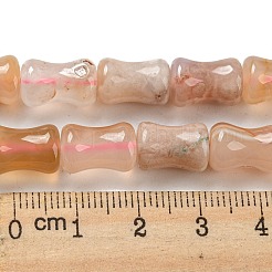 天然石桜色アゲート瑪瑙ビーズ連売り  竹の棒  12x8mm  穴：0.8~1.2mm  約31~33個/連  14.96''~15.75''（38~40センチメートル）&nbsp;G-M420-I03-04