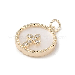 Латунные микропаве прозрачные подвески с фианитом KK-A207-10B-G