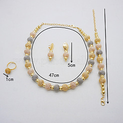 Комплект из ожерелья из бисера и сережек-гвоздиков&nbsp;FS-WGA4855-03