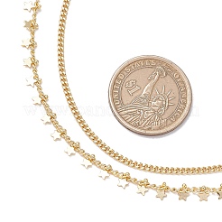 Латунная звезда подвеска двухслойная панцирная цепь на талию для женщин NJEW-C00040