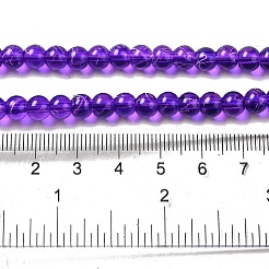 Строковые прозрачные стеклянные бусины в нитях&nbsp;X-GLAD-Q012-6mm-20