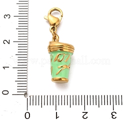 304 Edelstahl Emaille Anhänger Dekorationen&nbsp;STAS-K304-02A-G