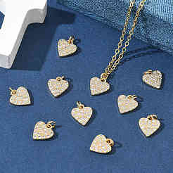 Pendentifs en laiton et zircon cubique transparent pour la Saint-Valentin de Shegrace&nbsp;XGRQ3K253-539G
