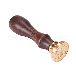 Поделки письмо записки латунь сургучной печати штампы и наборы деревянной ручкой AJEW-PH0010-D