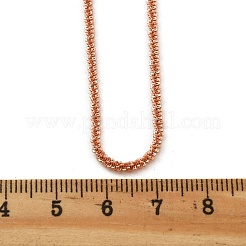 Латунные цепочки из стерлингового серебра ожерелья для женщин NJEW-D302-25RG