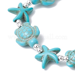 Браслеты из синтетического бирюзового бисера для мужчин и женщин BJEW-JB11761-02