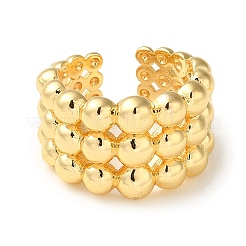 Латунные открытые манжеты для женщин RJEW-M162-11G