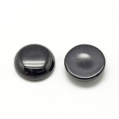 Synthetische schwarze Steincabochons&nbsp;G-R416-14mm-46-1