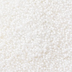 TOHOラウンドシードビーズ  日本製シードビーズ  （981f）白い裏地のクリスタルマット  11/0  2.2mm  穴：0.8mm  約1110PCS /ボトル  10 G /ボトル&nbsp;SEED-JPTR11-0981F