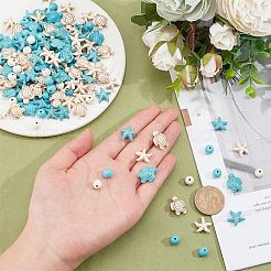 6 стиль синтетические бирюзовые бусины нити&nbsp;G-NB0003-63