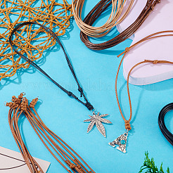 28 шт. 4-х цветный вощеный полиэстеровый шнур для изготовления ожерелий&nbsp;NJEW-TAC0027