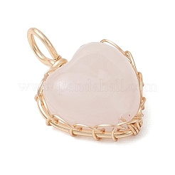 Природного розового кварца подвески&nbsp;PALLOY-JF04775-01